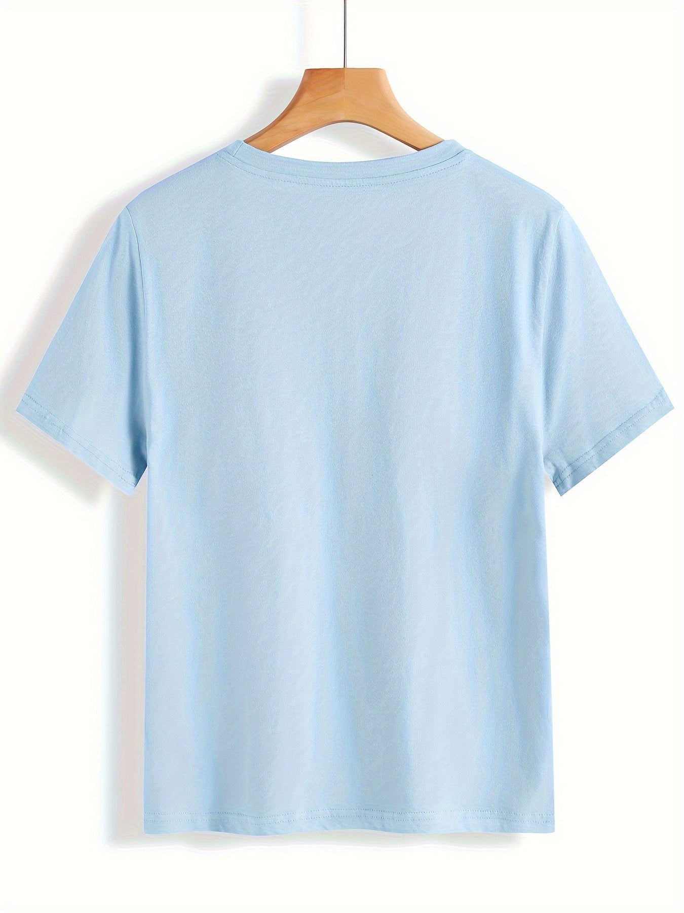 Women's V-Neck Short Sleeve Casual Travel T-Shirt Plus Size