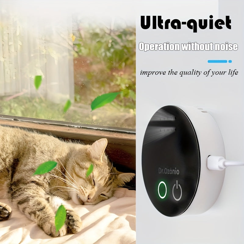 Portable USB Deodorizer Battery-Powered Air Purifier for Odor Removal from Litter Box Kitchen Bathroom