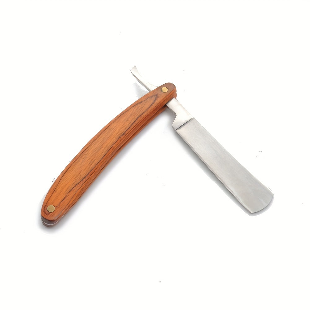 Unisex Vintage Style Straight Razor with Stainless Steel Handle Beard Shaving Knife