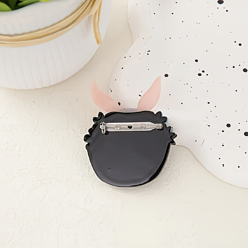 Элегантная акриловая брошь-булавка с цветочными украшениями - новинка в дизайне мультяшных животных - модный аксессуар для одежды, рюкзаков и повседневных вечеринок