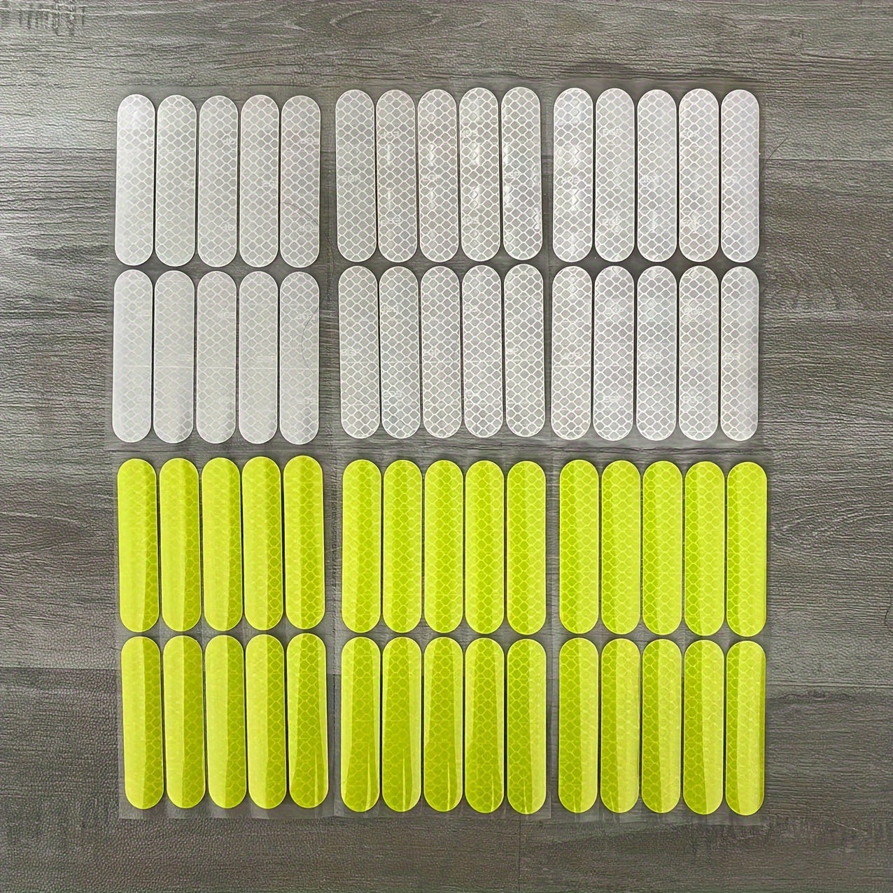 10 ta PVC reflektiv xavfsizlik stikerlari, shlyapa va transport vositalari uchun, har qanday ob-havo sharoitida ko'rinish uchun decal