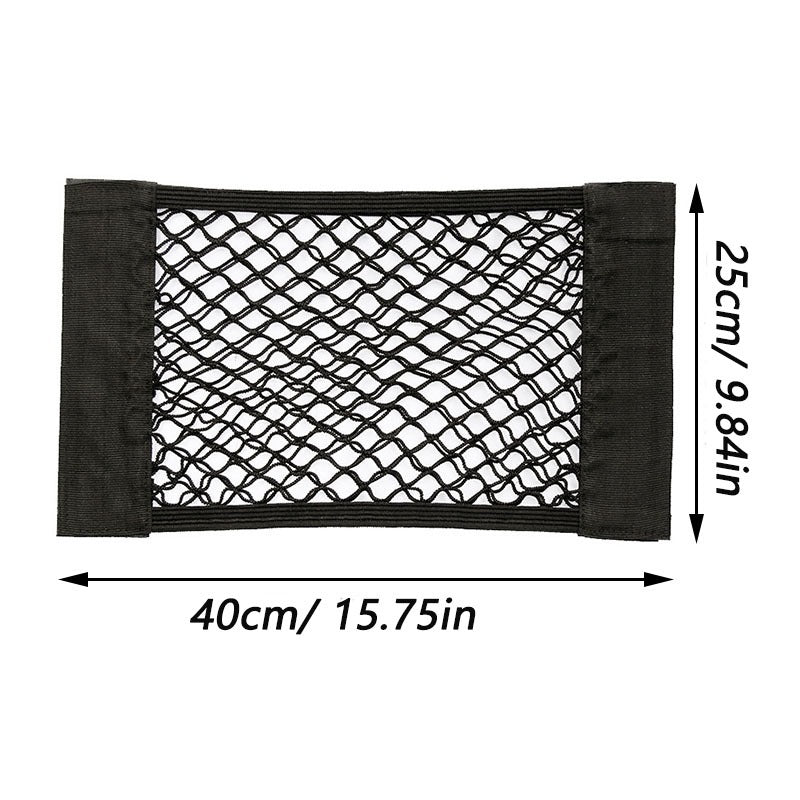 Car Rear Trunk Storage Net Elastic Mesh Auto Organizer Seat Back Bag