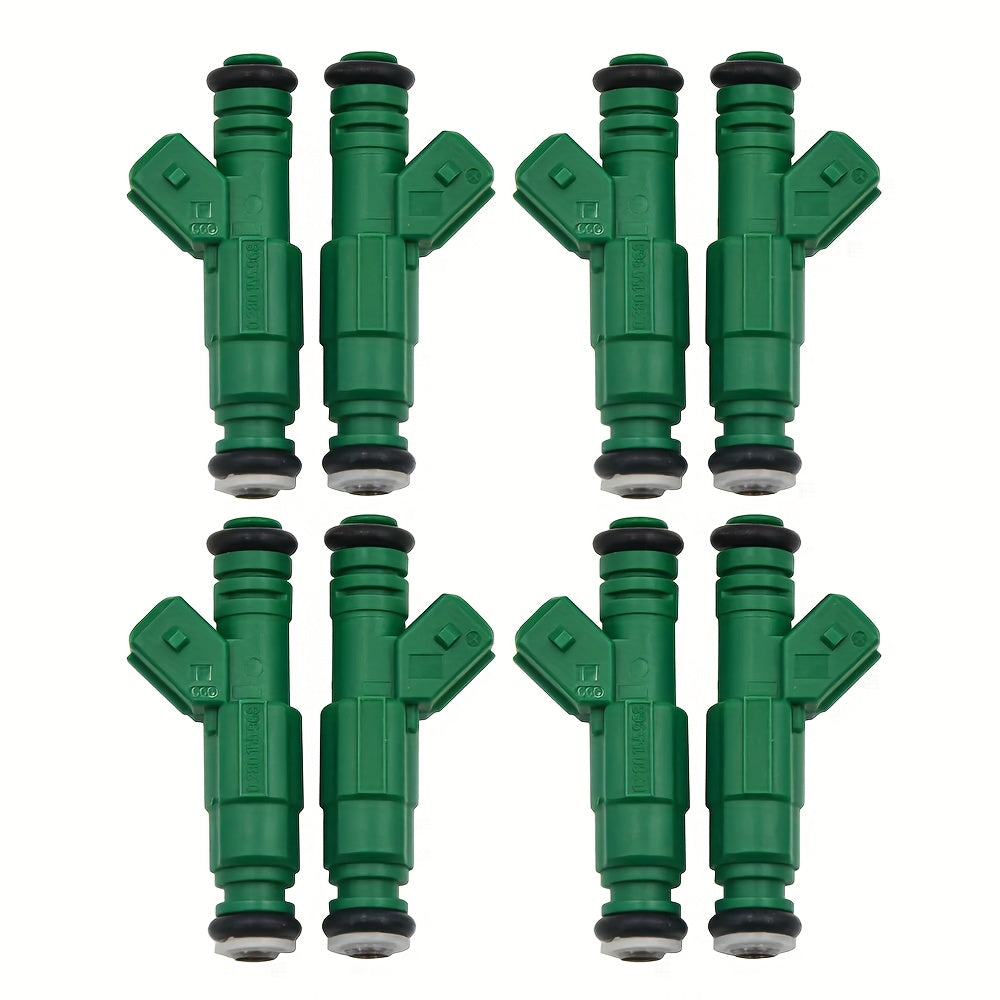 8pcs Fuel Injectors For V8 Cars 440cc 19.05 KG/Hr 4 Holes Replacement