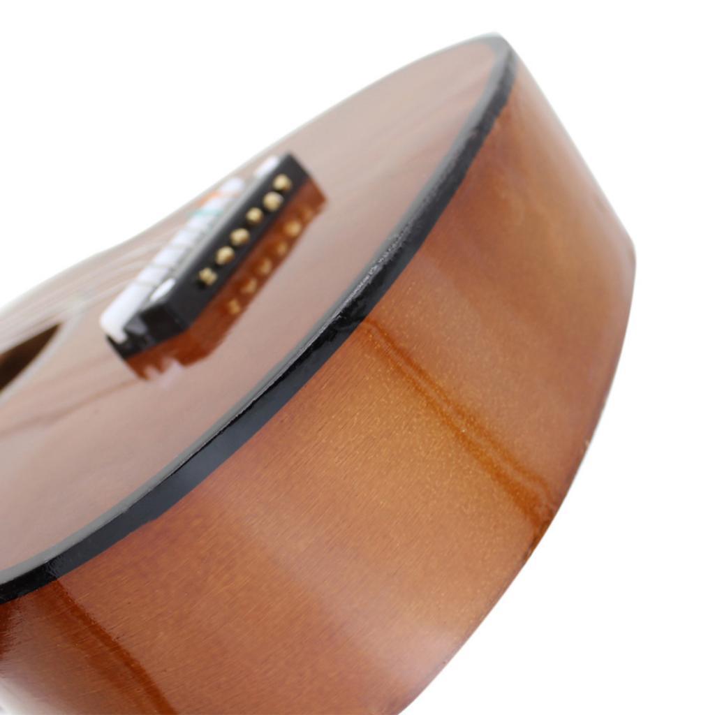 Mini Acoustic Guitar 23 Inch for Beginners Kids Coffee Brown