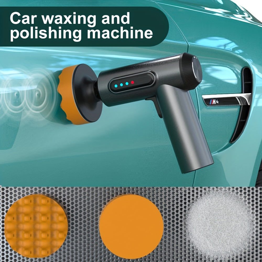 Cordless Car Buffer and Polisher Kit with USB Charging and Digital Display