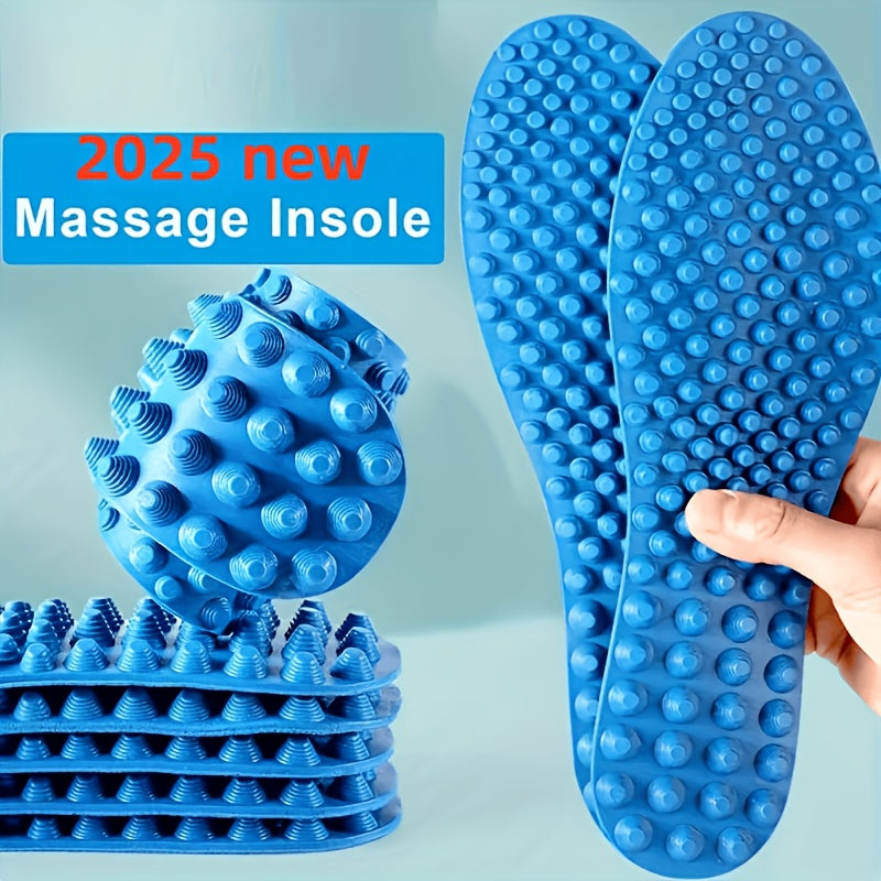 Unisex Breathable Shock-Absorbing Massage Insoles for Running and Walking