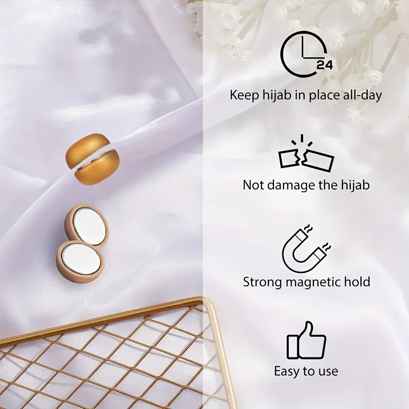 Set of 4 Multicolor Magnetic Scarf Buckles Accessories for Clothes