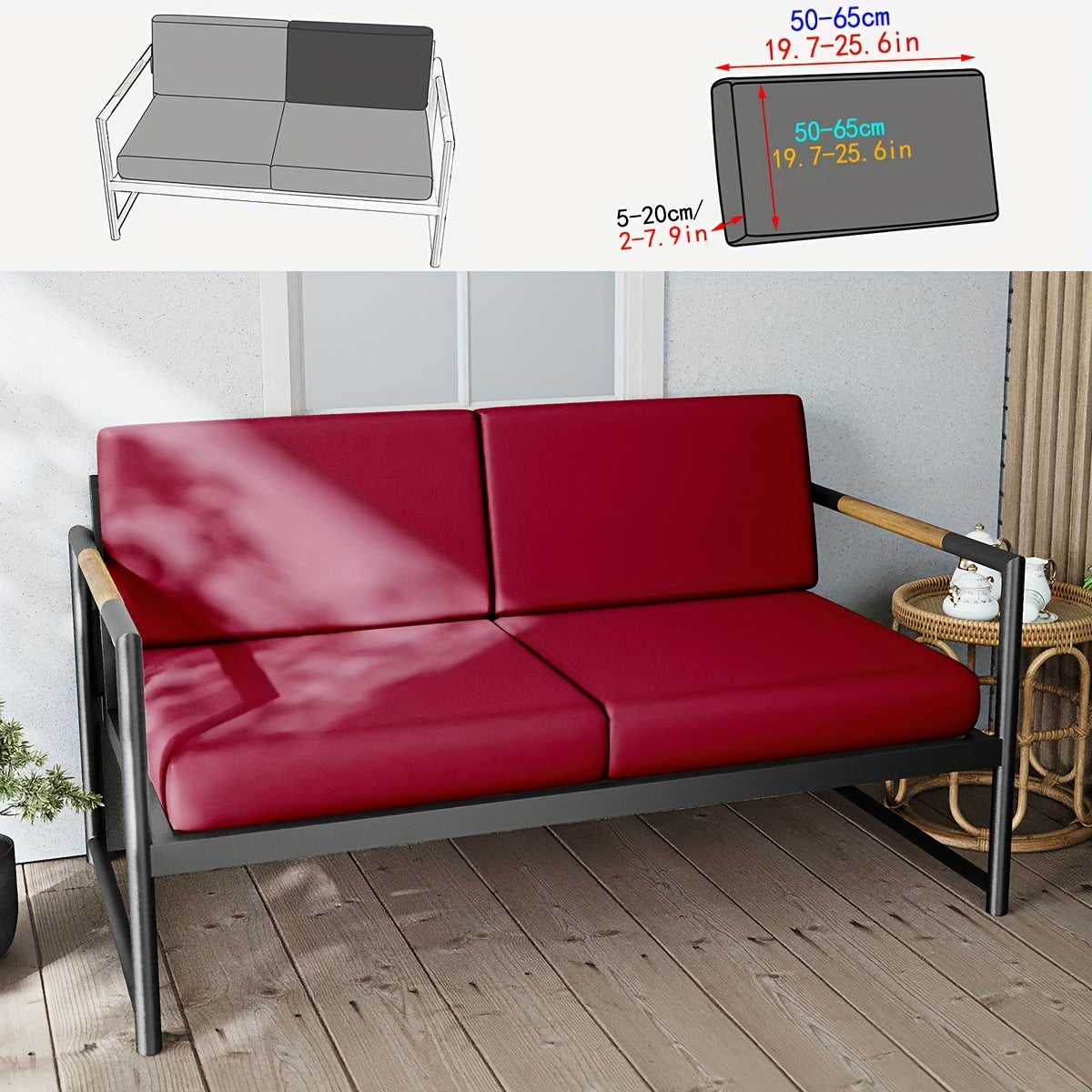 Водонепроницаемый чехол для уличной подушки из молочного волокна для садовой мебели на веранде