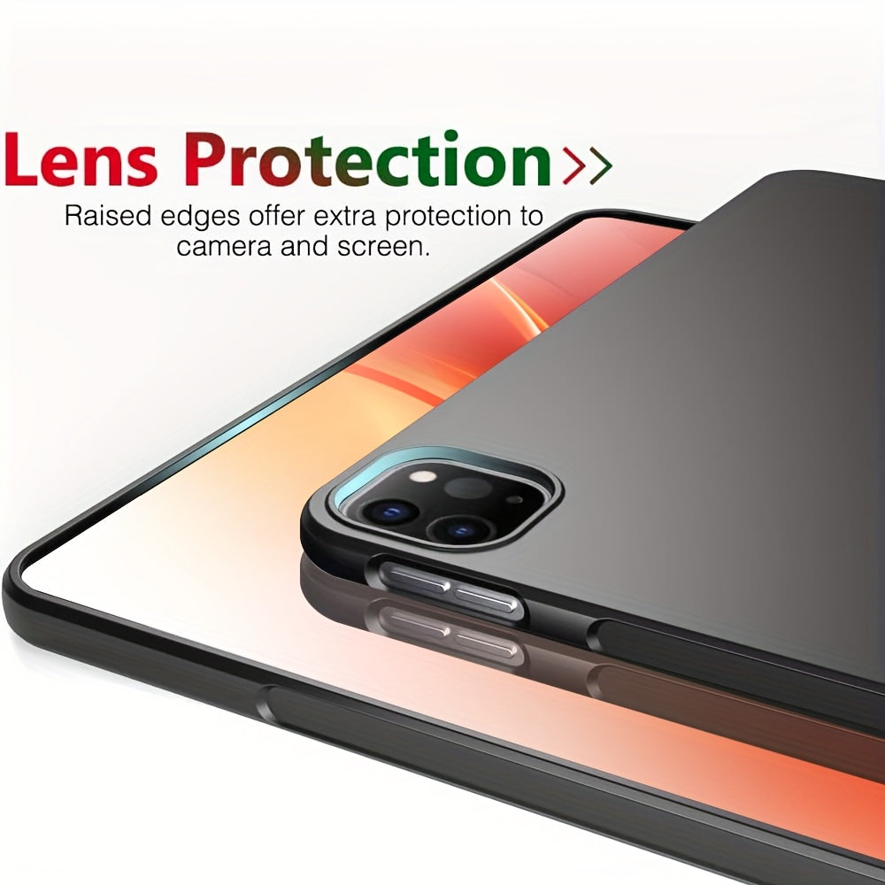 Soft TPU Back Cover for iPad Pro and Air 2024 Scratch Resistant Non-Slip Wireless Charging Compatible