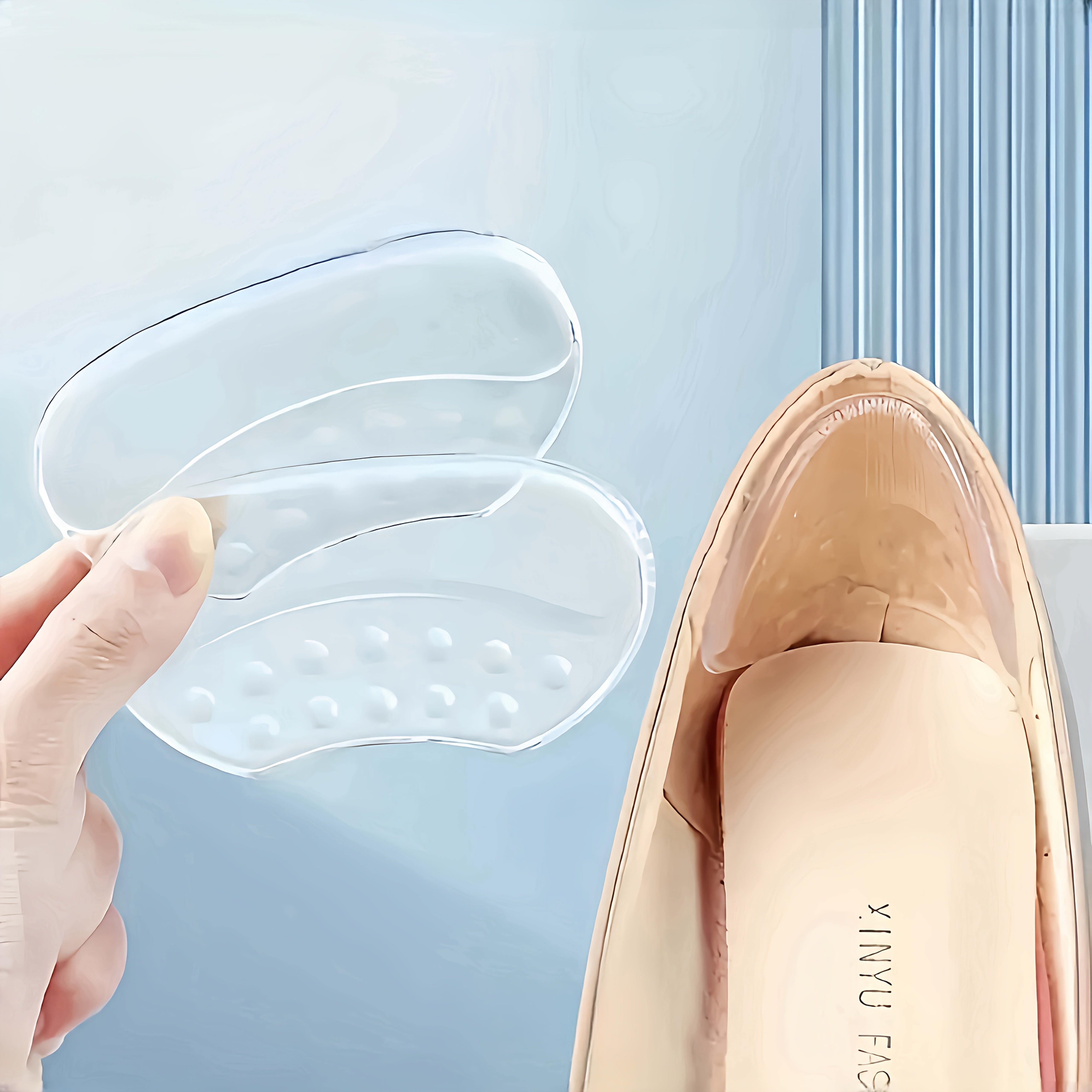 Women's Silicone Heel Pads for High Heels Reduce Slippage Blisters