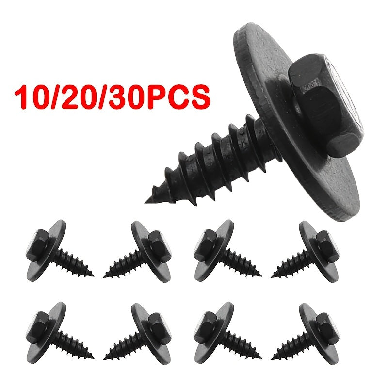 10/20/30pcs Metal Engine Guard Plate Screw for Bumper Nut Washers Clips