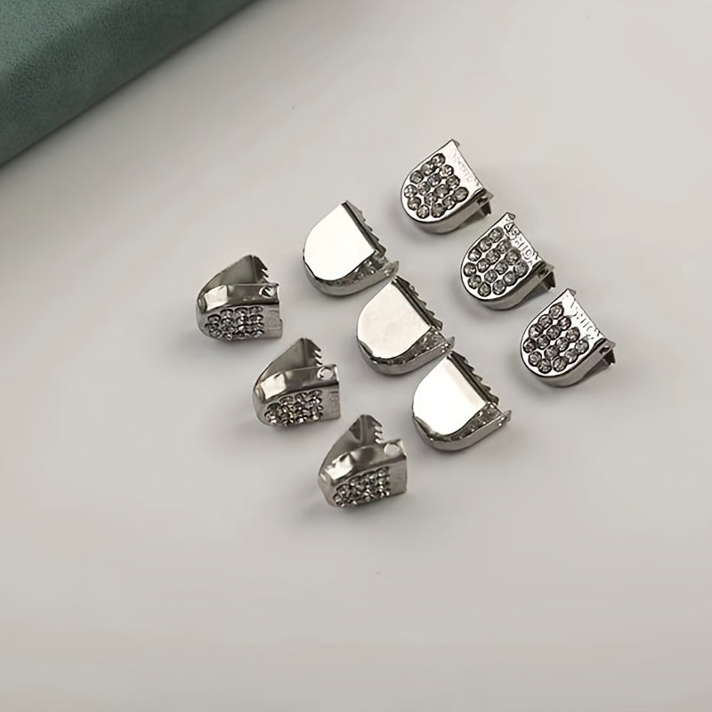 8 Pcs Steel No-Tie Shoelace Clips for Sneakers, Durable Metal Buckles