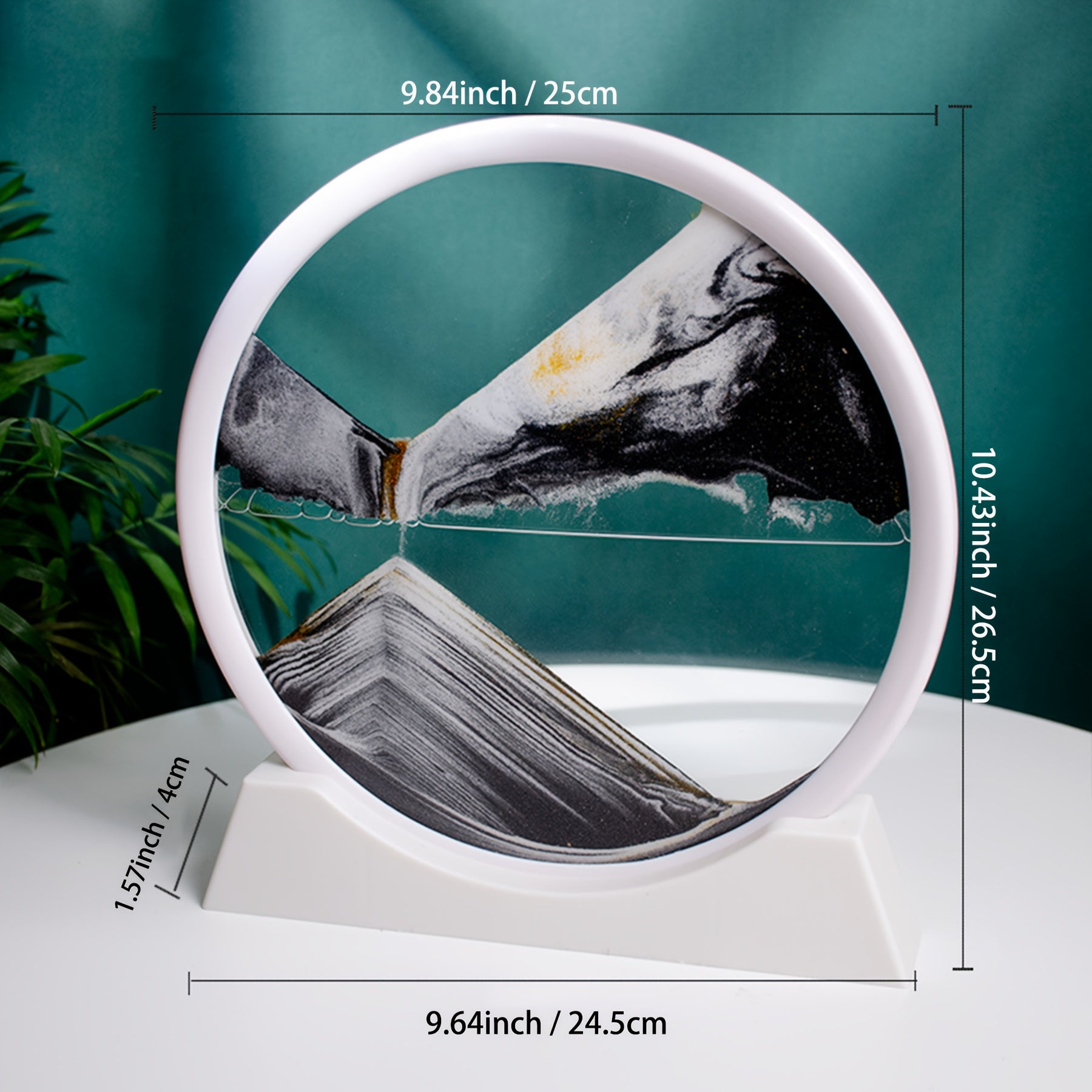 10 futli zamonaviy shisha qum soatlari uy ofisi dekoratsiyasi uchun bitiruv sovg‘asi, batareya talab qilinmaydi