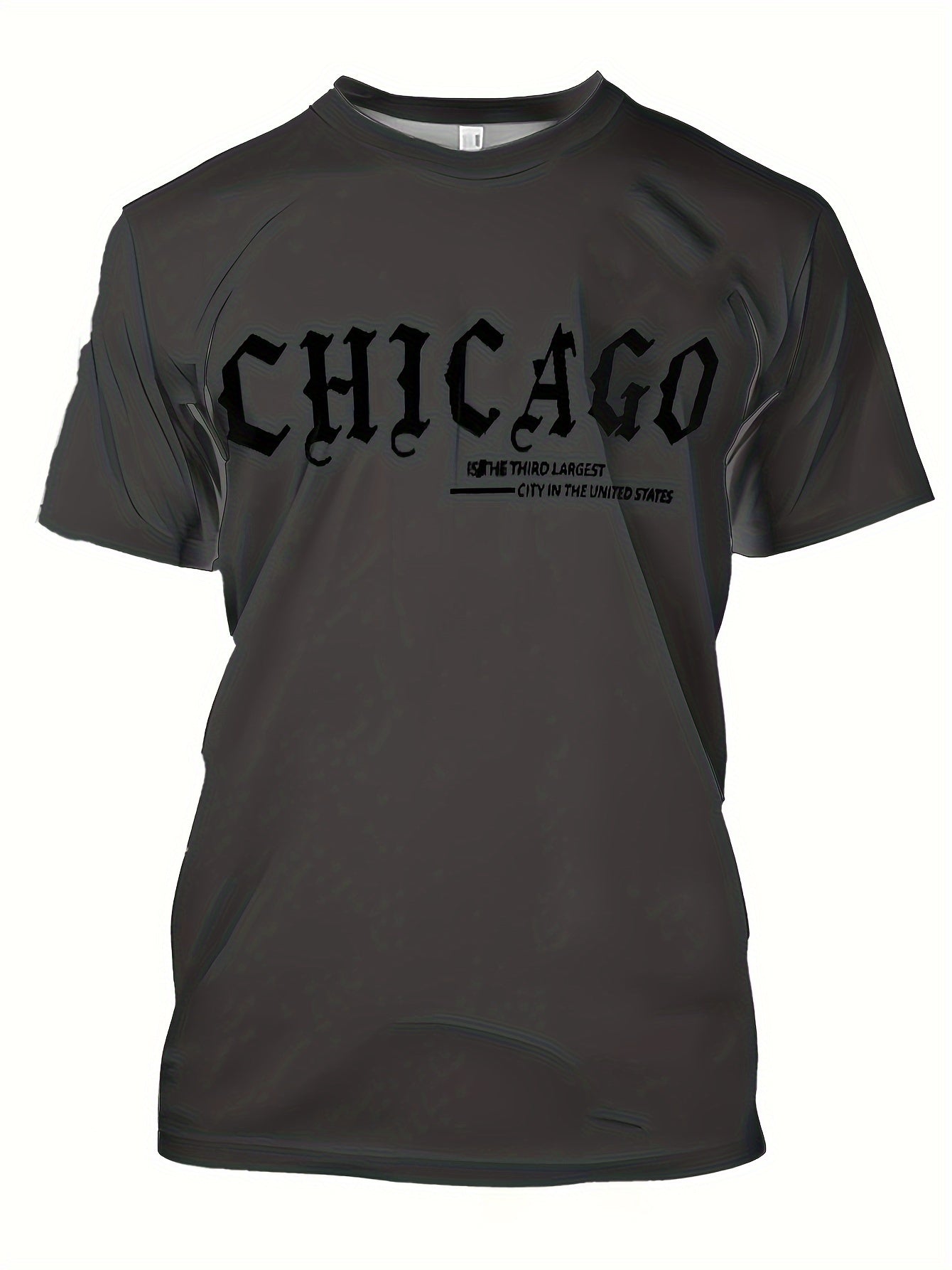 Мужская футболка с коротким рукавом и круглым вырезом большого размера, легкая летняя повседневная, полиэстер, принт