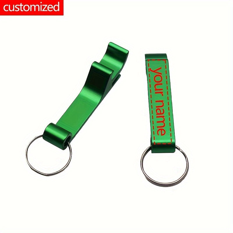 Индивидуальный красочный брелок из сплава с открывалкой для бутылок и пользовательским текстом, логотипом, номером телефона