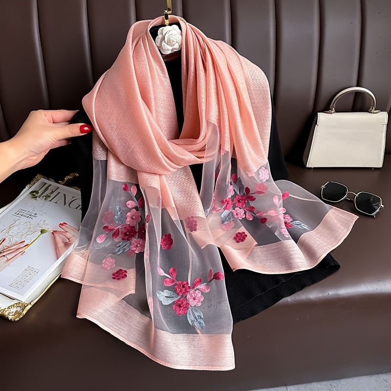 Havo o'tkazadigan, tikilgan gul sharf, kundalik quyoshdan himoya va uslub uchun