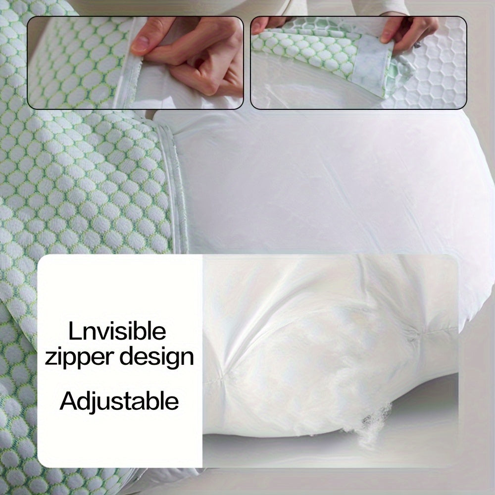 "Moslashuvchan va Olib Tashlanadigan Qopqoq bilan Homiladorlik Yostiqchasi - Orqa, Qorin va Oyoqni Qo'llab-quvvatlash uchun Yumshoq To'liq Tanali Homiladorlik Yostiqchasi - Kutilayotgan Onalar uchun Mukammal Sovg'a"