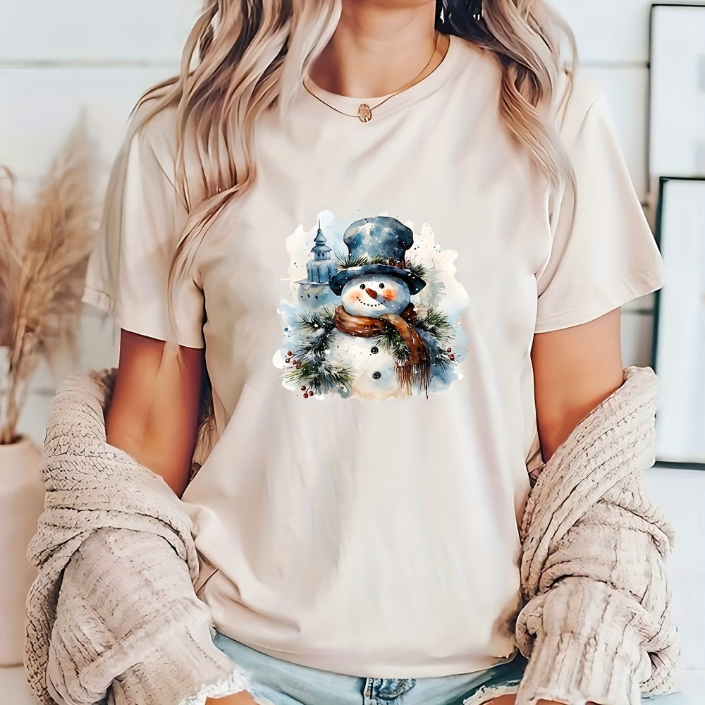 Горячие пресс-переносные наклейки с праздничным узором снеговика - Набор из 4 штук для DIY одежды, сумок и аксессуаров - Женские новинки патчи и украшения с аниме темой