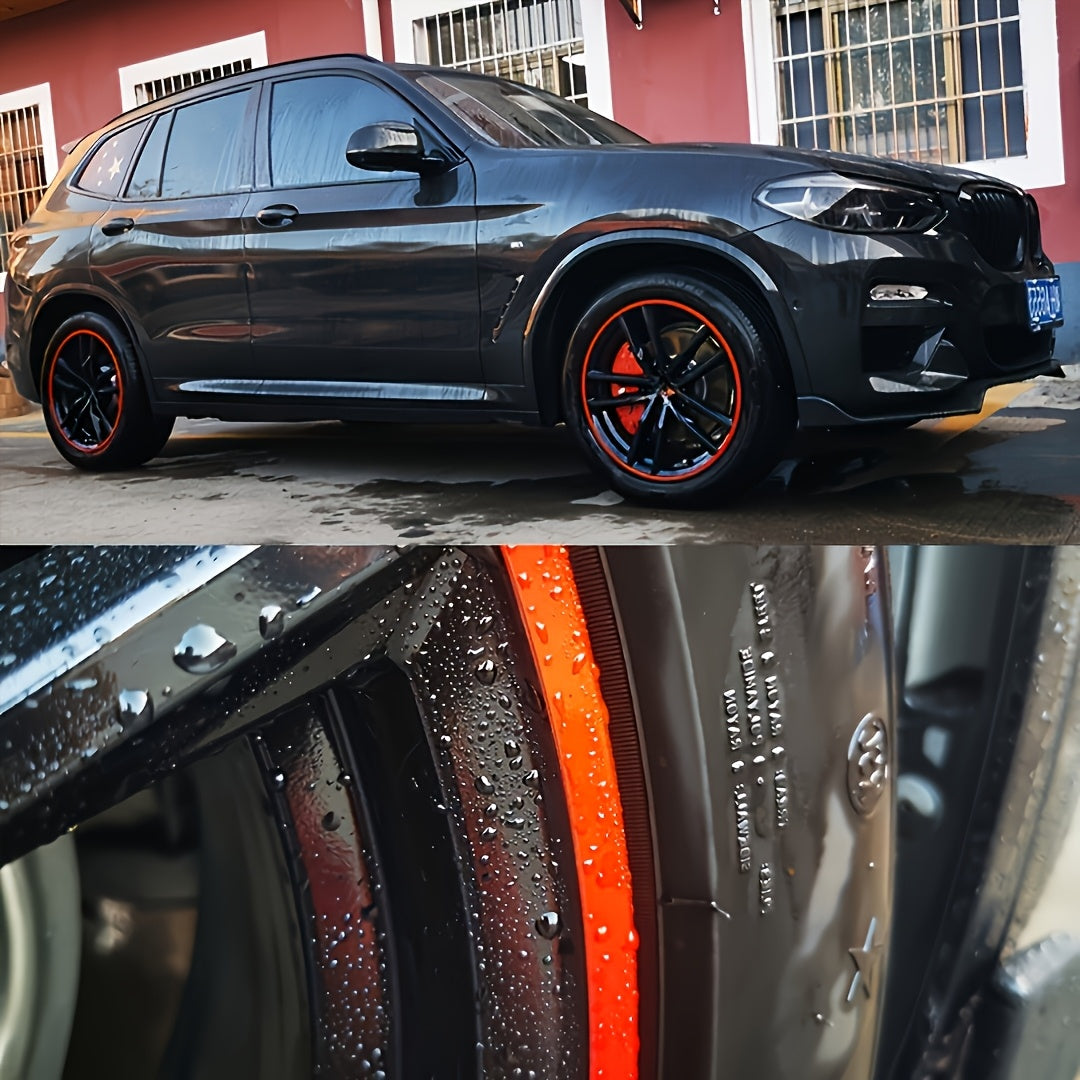 4pcs Universal Car Rim Protector Strips 195cm ABS Wheel Trim Anti-Collision Guards