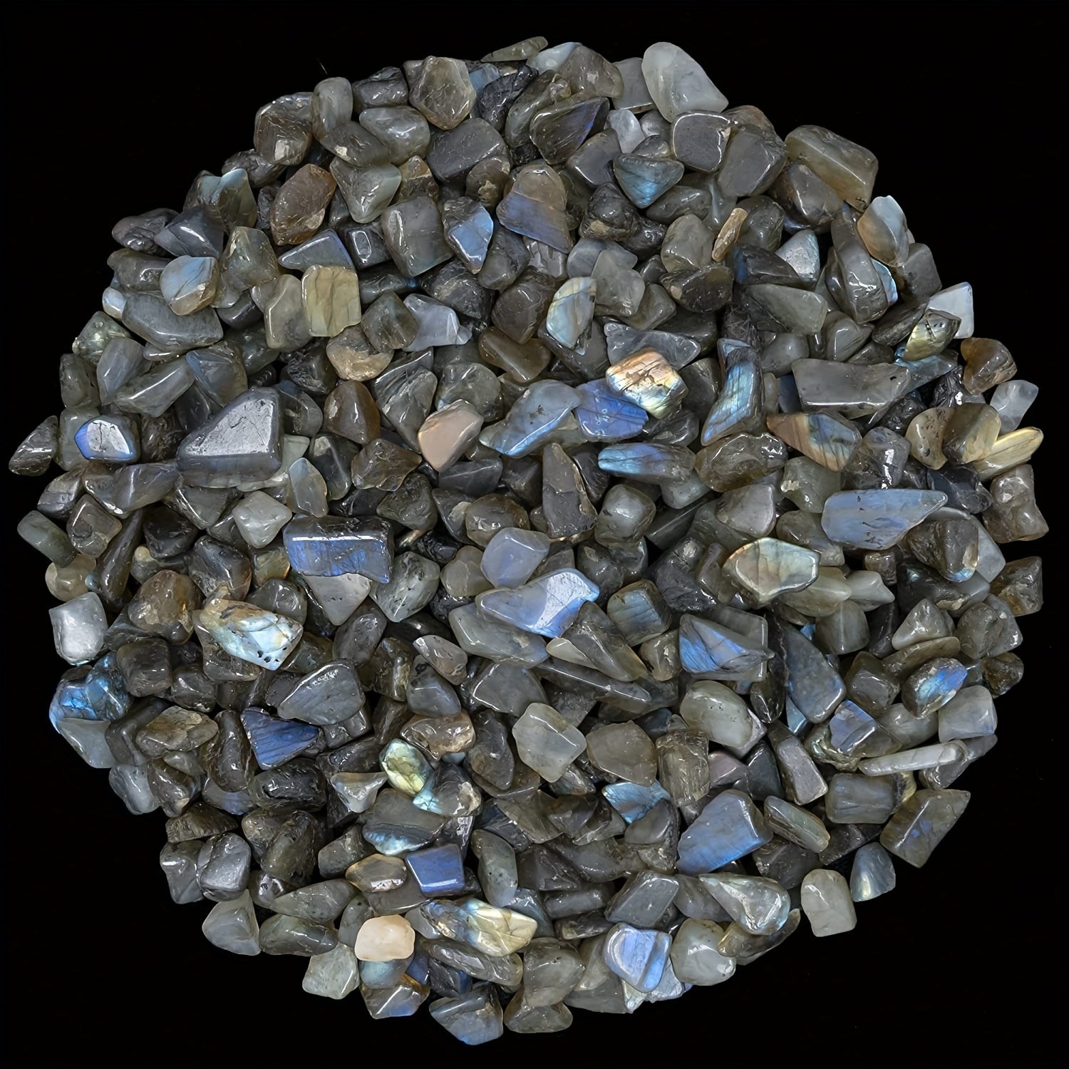 Piedras pulidas de labradorita para cristales, relleno para plantas, jarrón, decoración de acuario