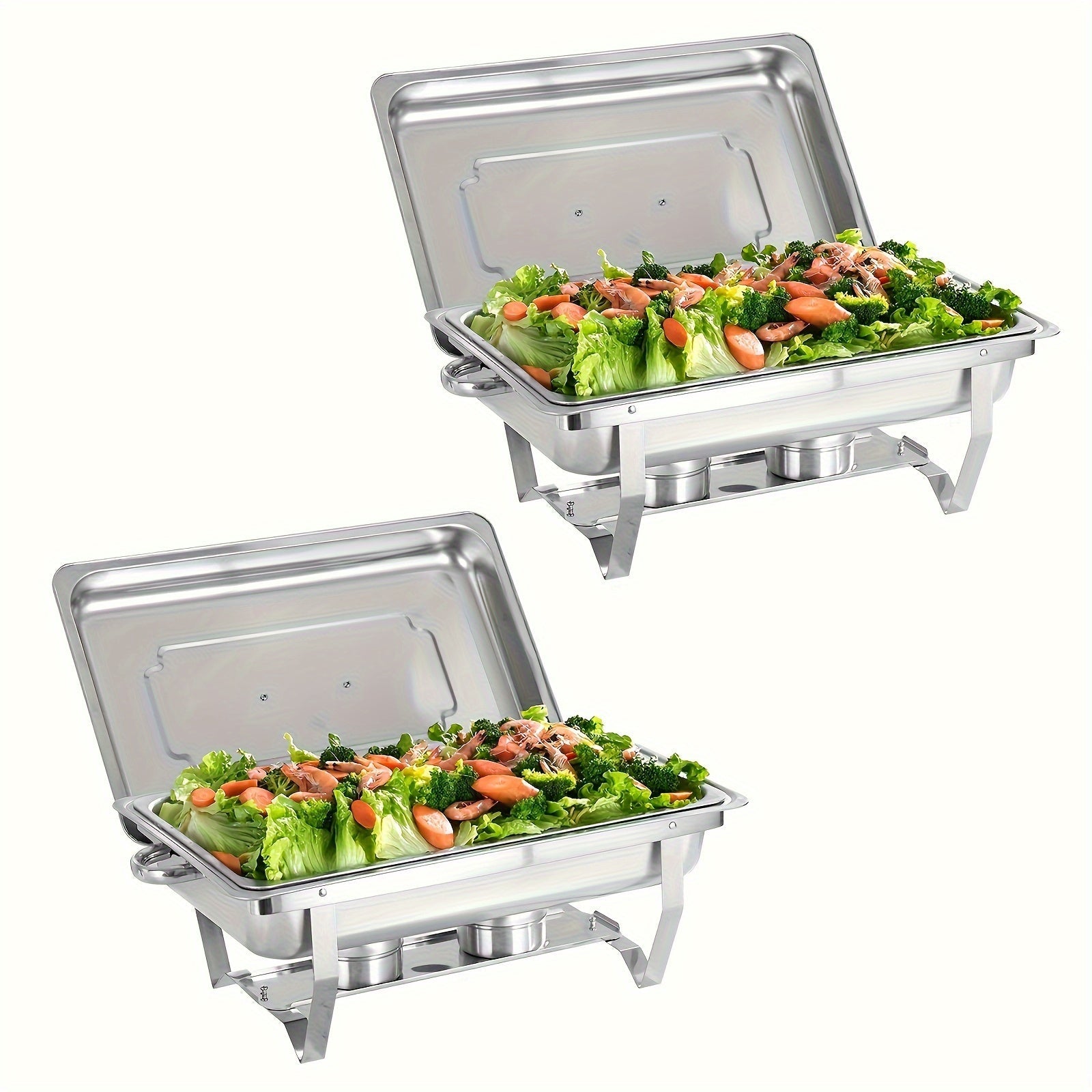 Rectangular Buffet Warmer Set with Lid Stainless Steel Hot Cup for Catering and Parties