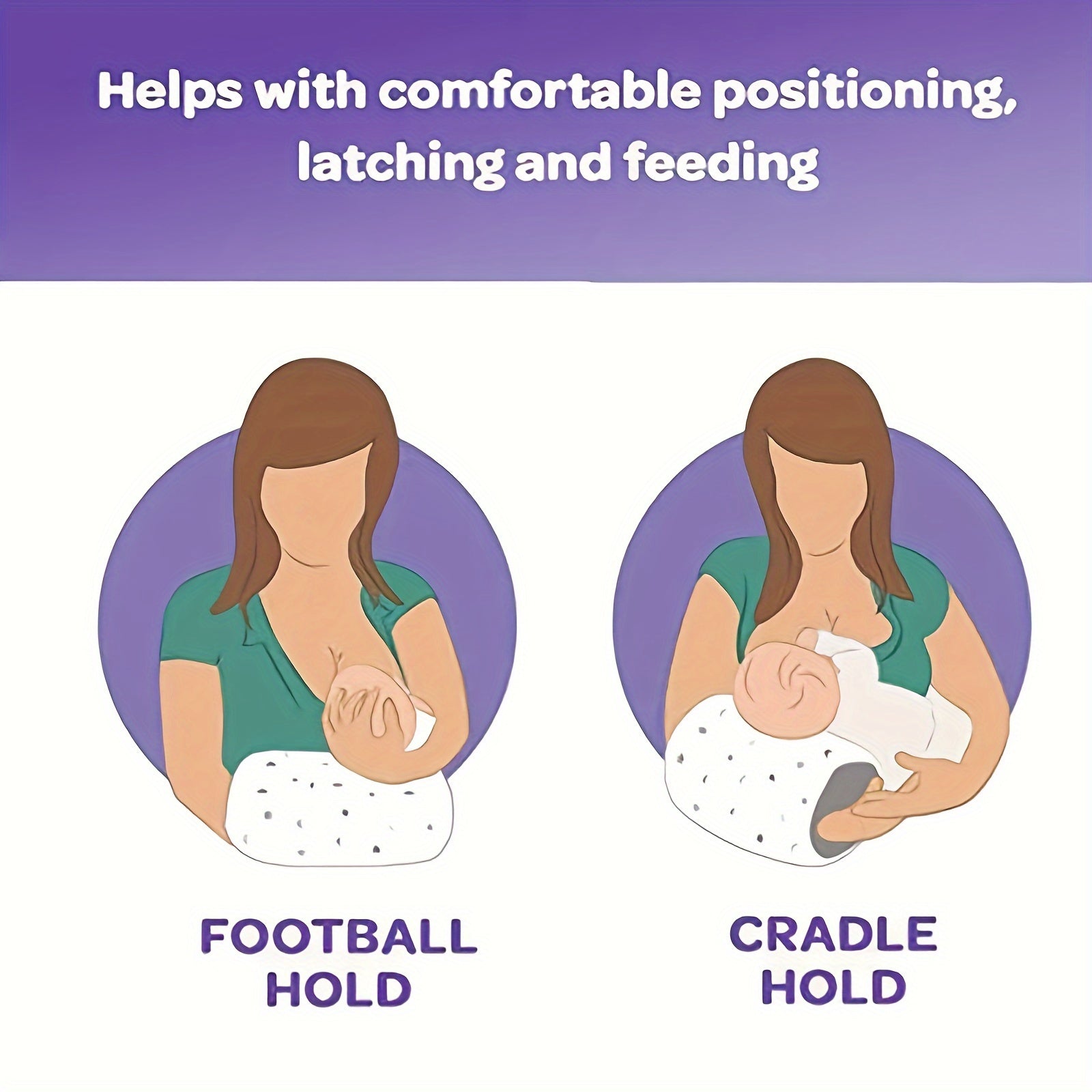 Cojín de lactancia para alimentación con biberón y soporte para la cabeza, cómodo cojín para el brazo