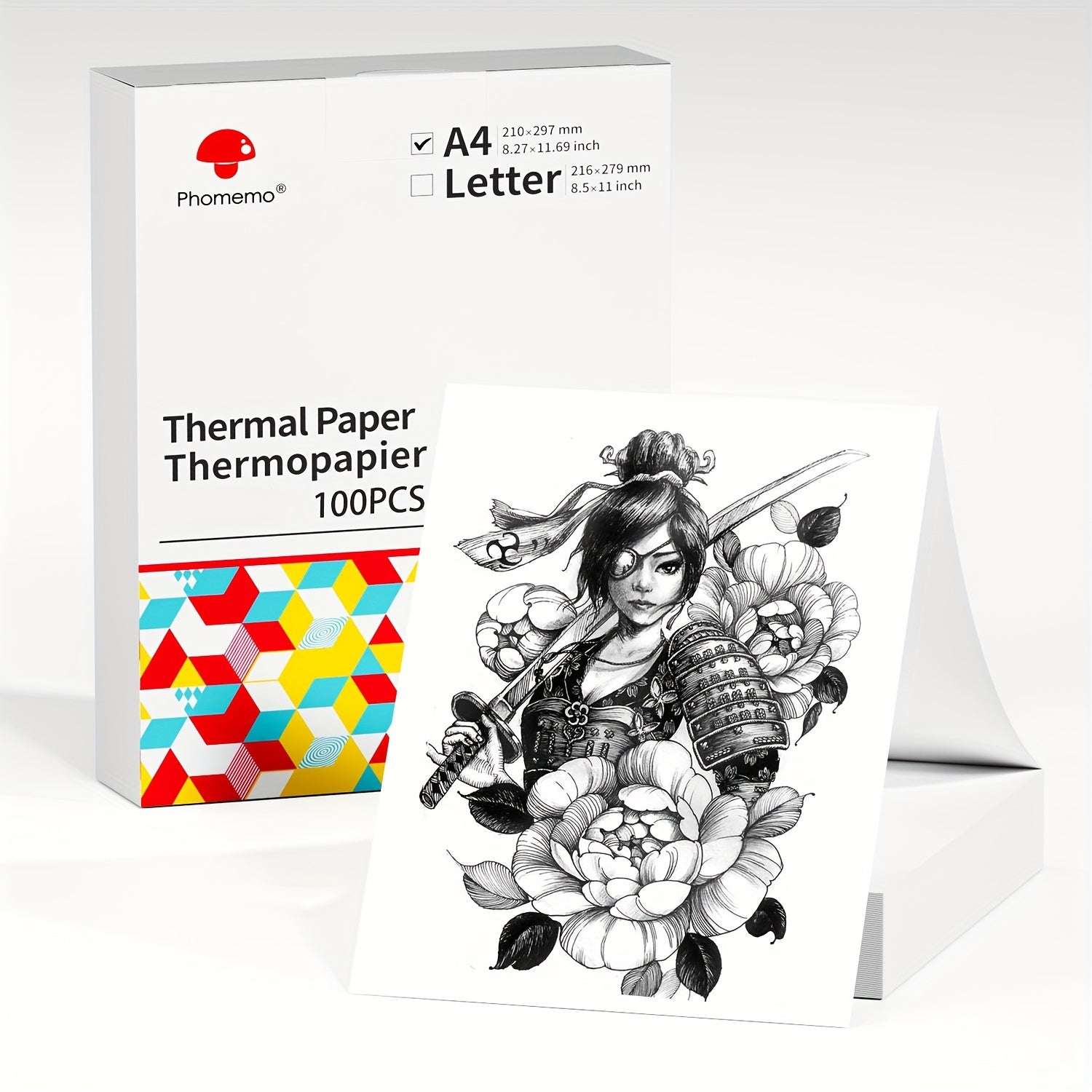 A4 Thermal Paper 21.01cm x 29.69cm Compatible with Portable Printers 200 Sheets