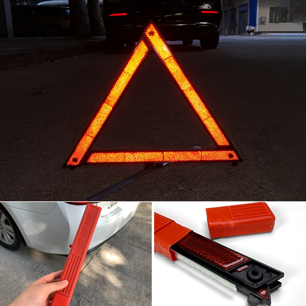 Car Emergency Warning Triangle Reflective Foldable Safety Sign for All Vehicles
