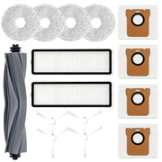 Dreame L10S Ultra/Pro va Xiaomi Mijia Omni 1S uchun vakuum tozalagich aksessuarlar to'plami - 15 dona o'z ichiga oladi, jumladan Asosiy cho'tka, Yon cho'tka, Filtr va Mop mato.