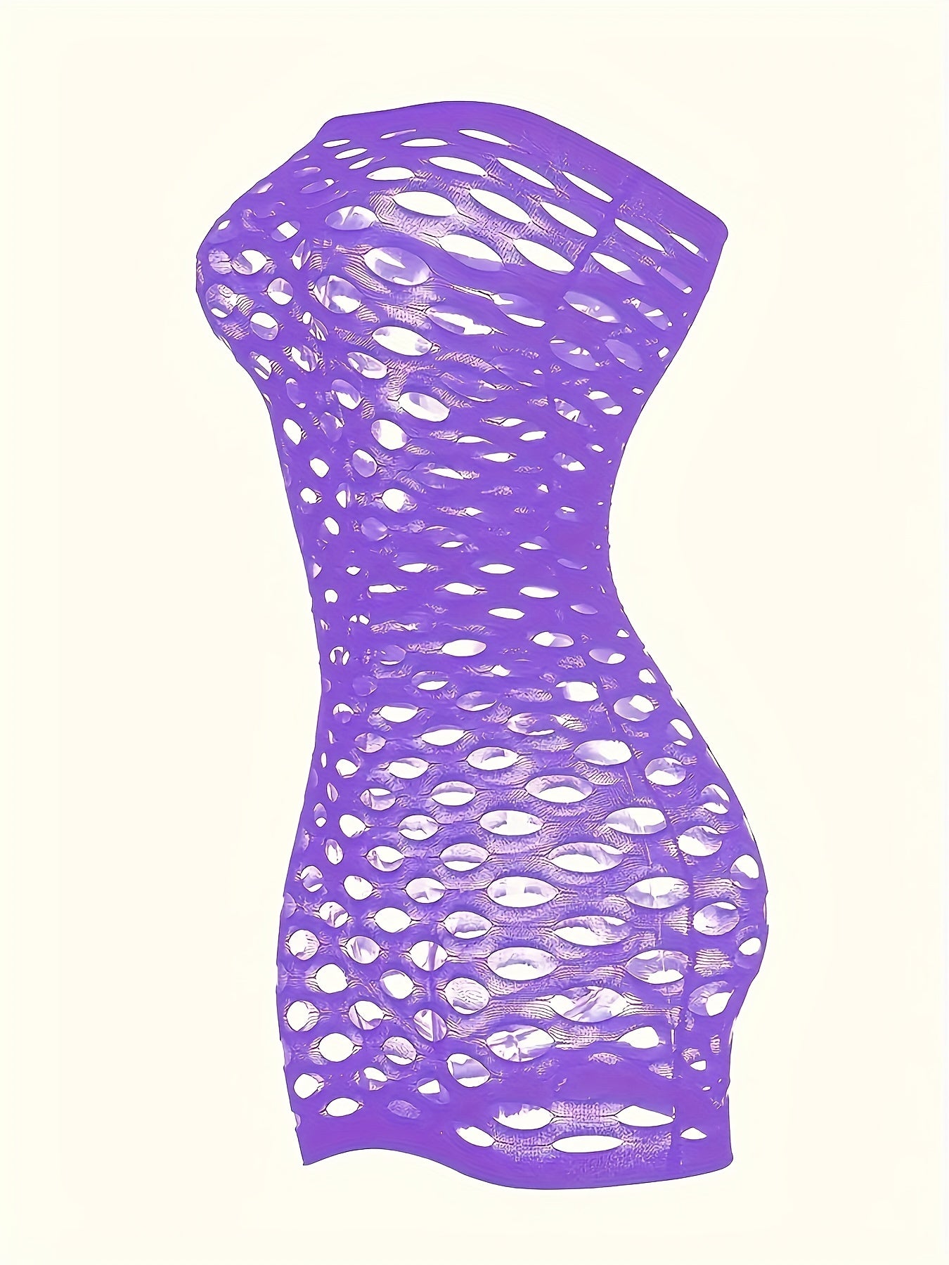 Women's Mesh Panel Lingerie Dress with High Stretch Nylon Spandex Sleeveless Semi-Sheer