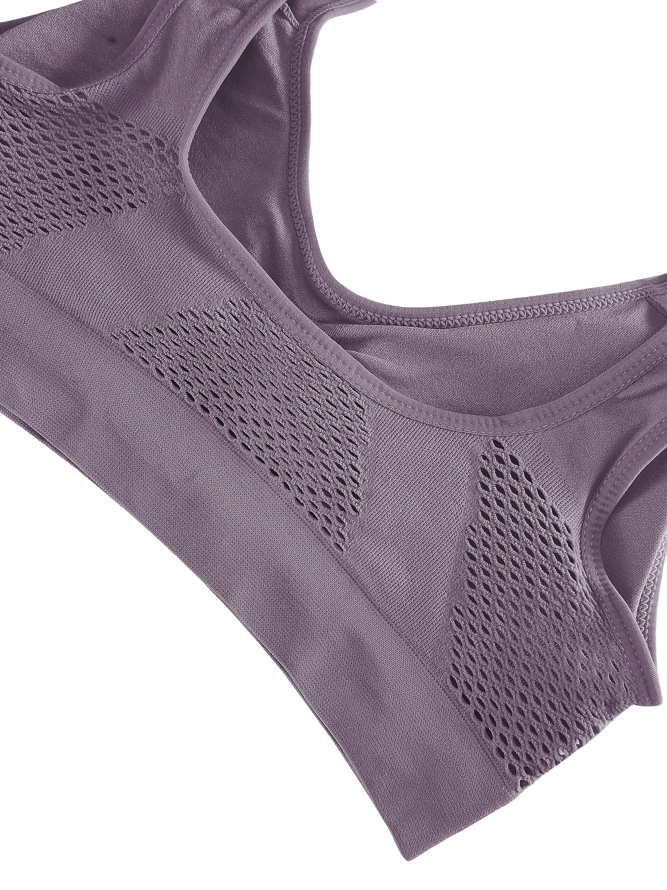 Women’s Plus Size Breathable Mesh Sports Bra for Running and Fitness