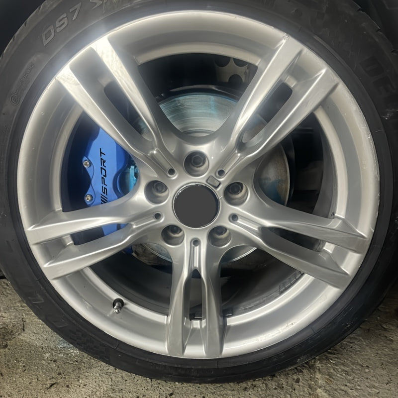 Universal ABS Plastic Brake Caliper Covers Set 2 Pcs Black Sport Logo