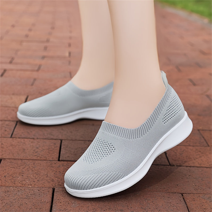 Women's Mesh Sneakers Breathable Lightweight Slip-On Walking Shoes