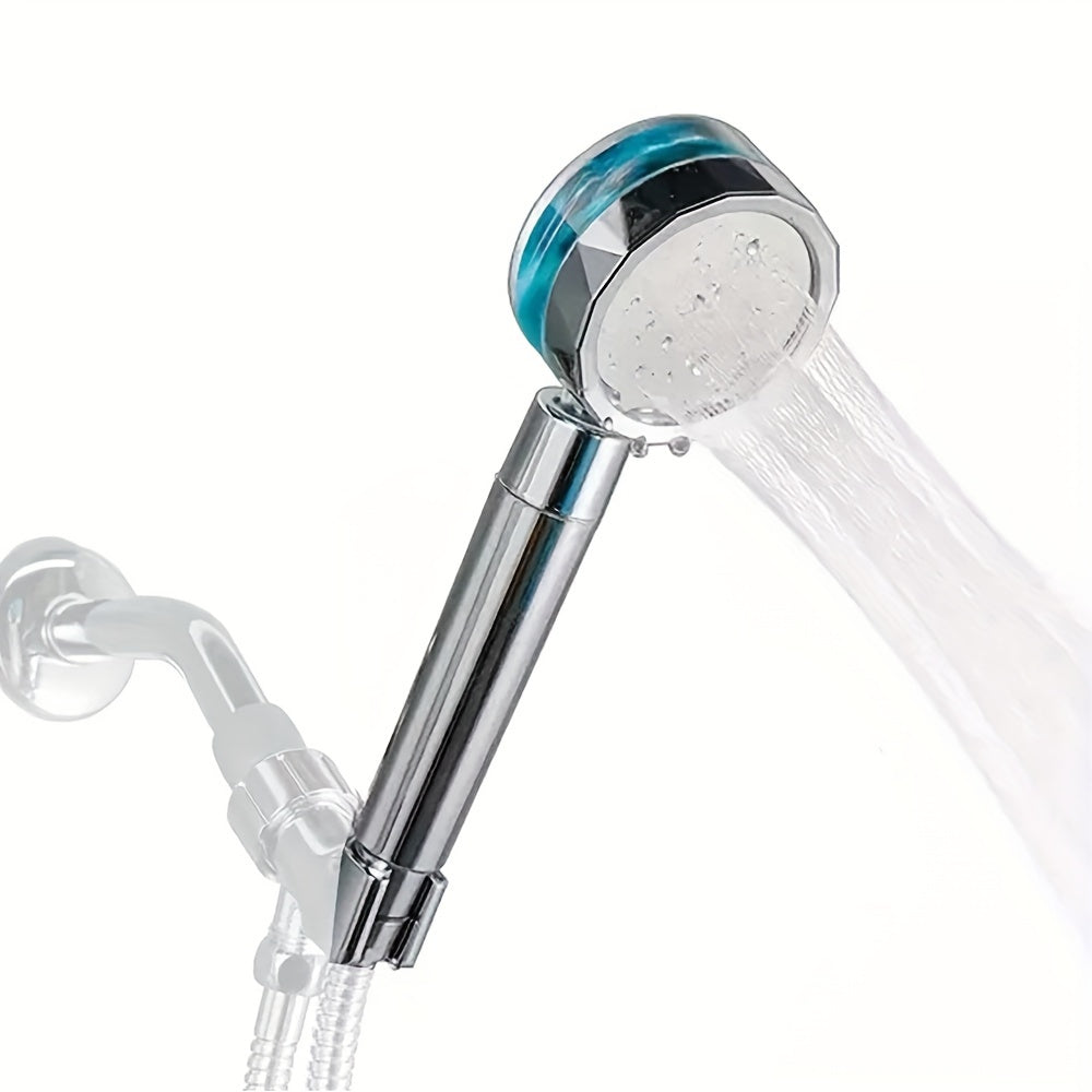 Turbocharged Round Plastic Shower Head with Massage and Wall Mount