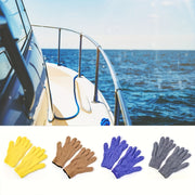 Microfiber Coral Fleece Cleaning Gloves Five-Finger Dust Remover Blue