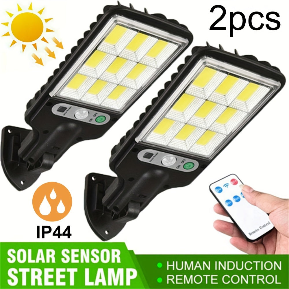 Solar Motion Sensor Lights with Remote Control for Outdoor Security Pathway Yard Garden Garage