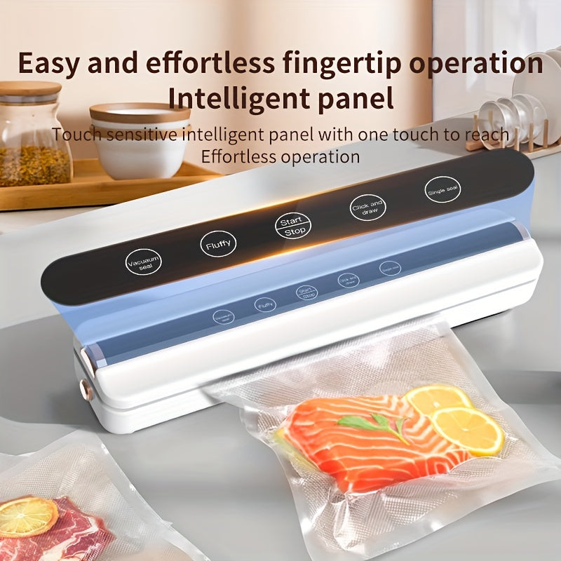 Automatic food vacuum sealer with USB rechargeable lithium battery for freshness preservation