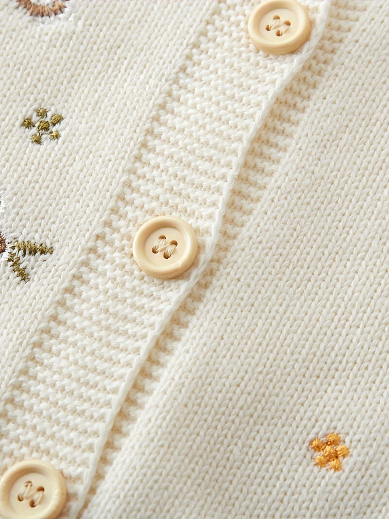 Girls' Cotton Knit Sweater Long Sleeve Floral Print Fall Winter