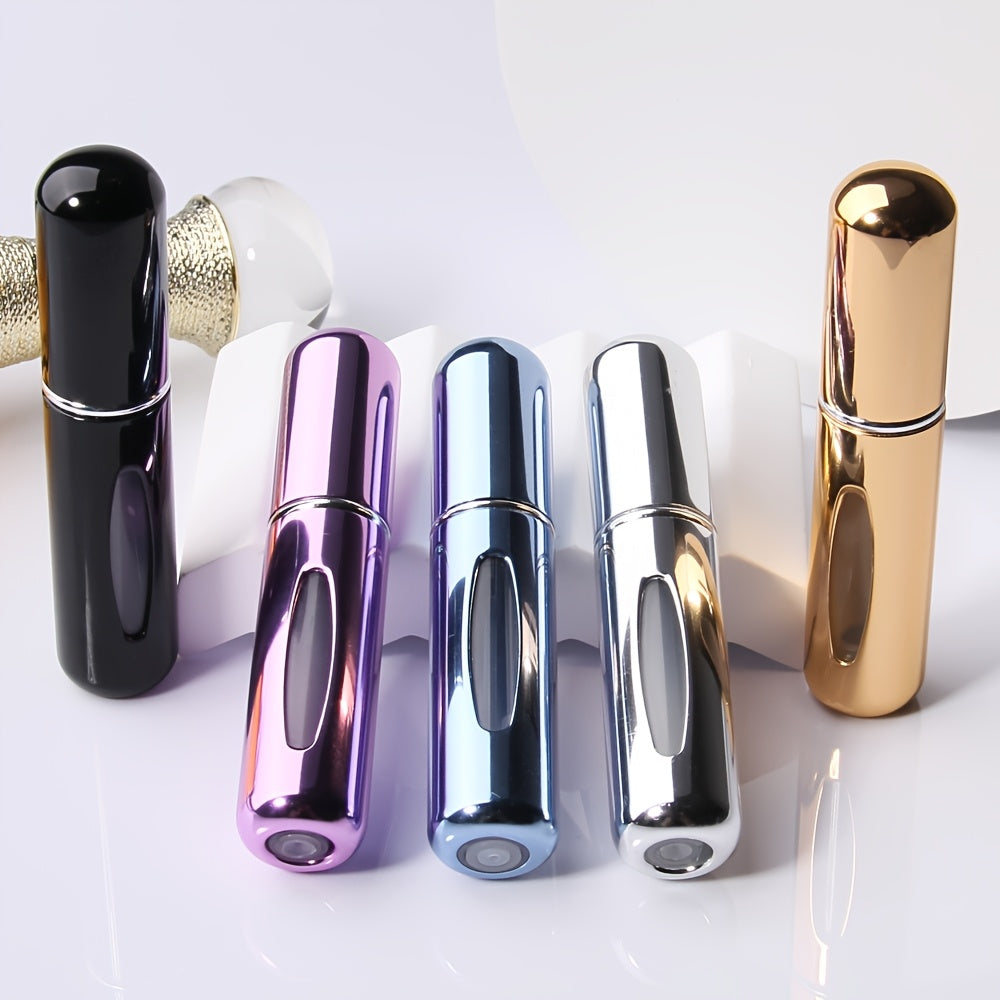 Set of 5 Travel Refillable Perfume Atomizers 5ml Portable Spray Bottles for Cosmetics