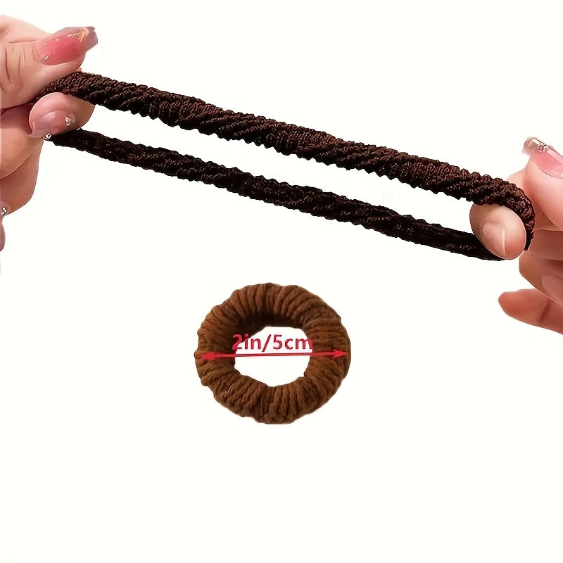 Women's Thick Elastic Hair Ties Set Durable Strong Ponytail Holders