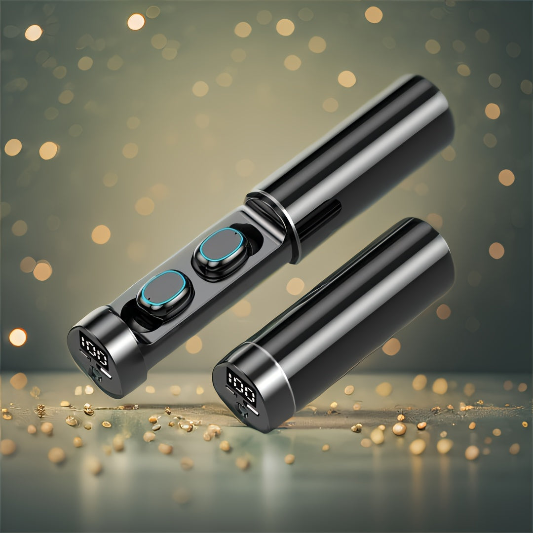 Mini Wireless Earbuds with Torchlight HD Sound Touch Control Handsfree Calling for Gaming Outdoor