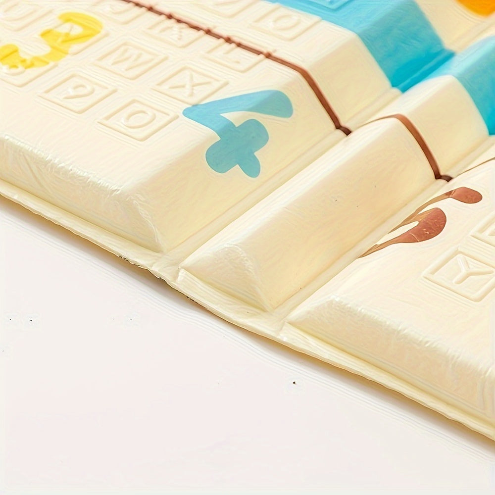 Large Reversible Baby Playmat with Animal and Nature Design Non-Toxic Easy to Clean for Ages 0-3