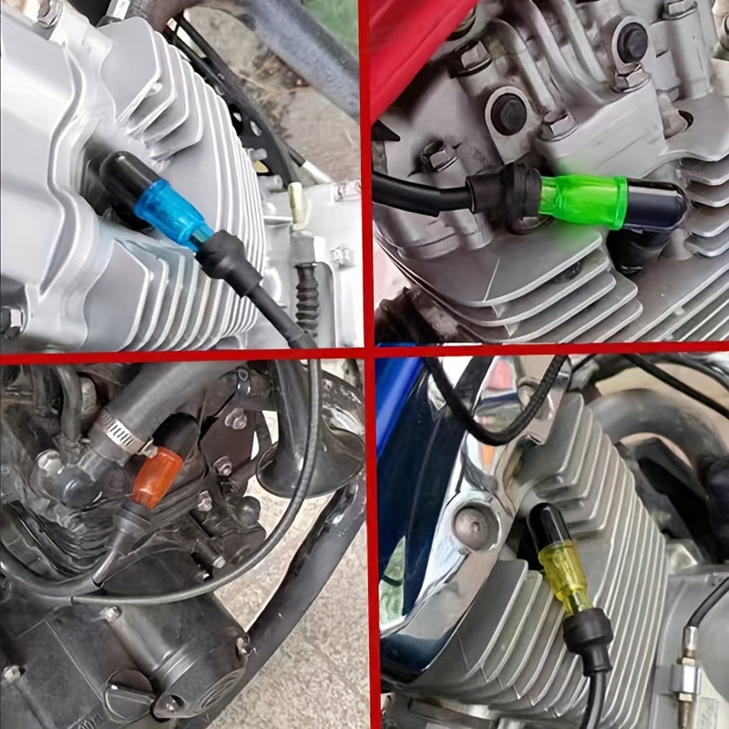 Motorcycle Spark Plug Cap Waterproof Glitter Decoration High Pressure Accessory