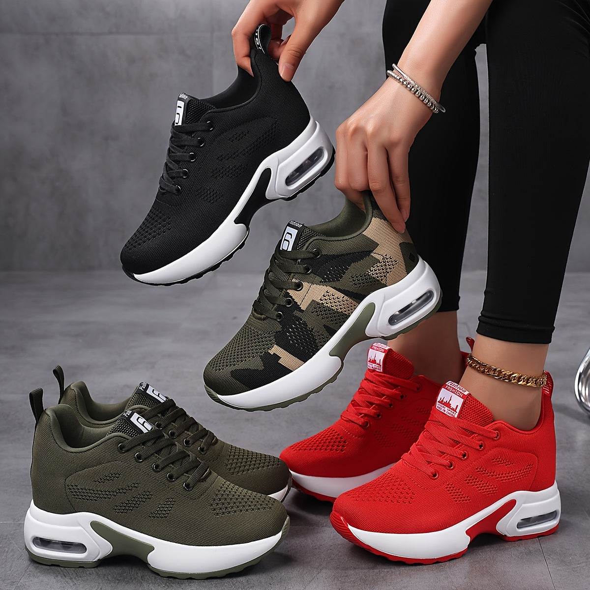 Women's Breathable Mesh Running Sneakers Lightweight Athletic Shoes Black White