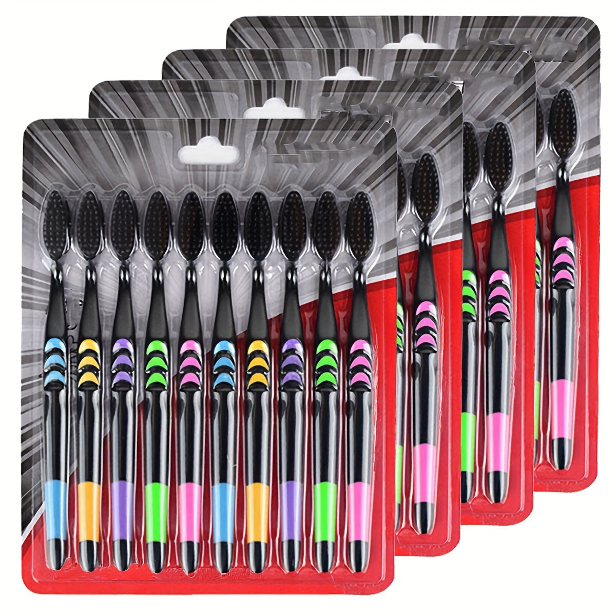 20-Pack Adult Soft Nylon Bristle Toothbrushes for Travel Camping Durable