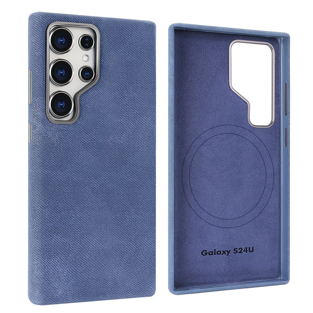 Magnetic Phone Case for Samsung Galaxy S24 Ultra Wireless Charging Polyester Fiber