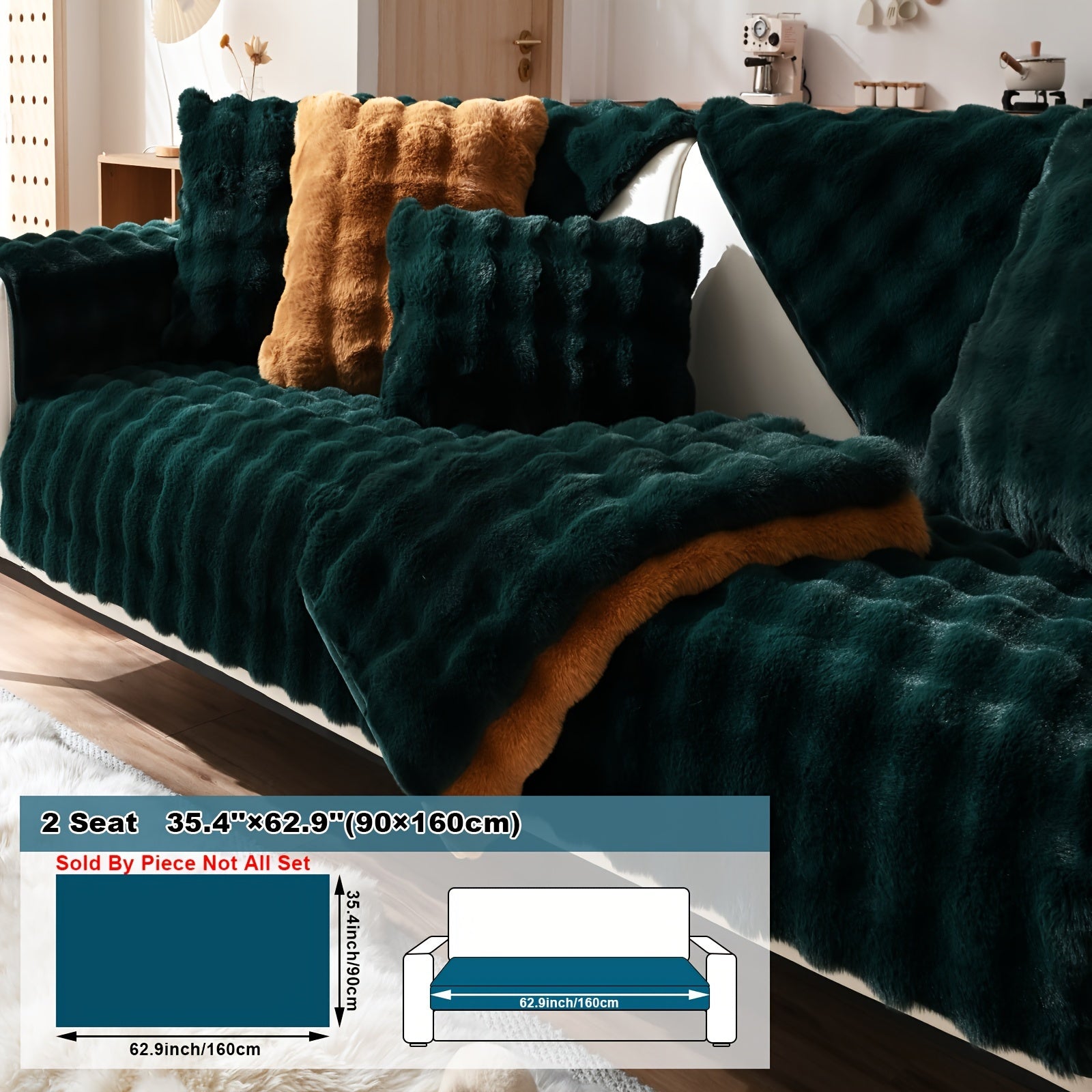 Имитация кролика плюшевая подушка-диван для домашних животных, дружелюбная к собакам с нескользящим чехлом для защиты мебели и декора в спальне, офисе или гостиной.