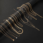 11-Piece Necklace Set with Imitation Pearls Rhinestone Butterfly Geometric Jewelry for Women