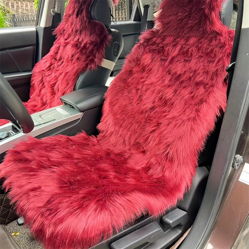 Thickened Plush Car Seat Cushion for Winter Warmth and Comfort