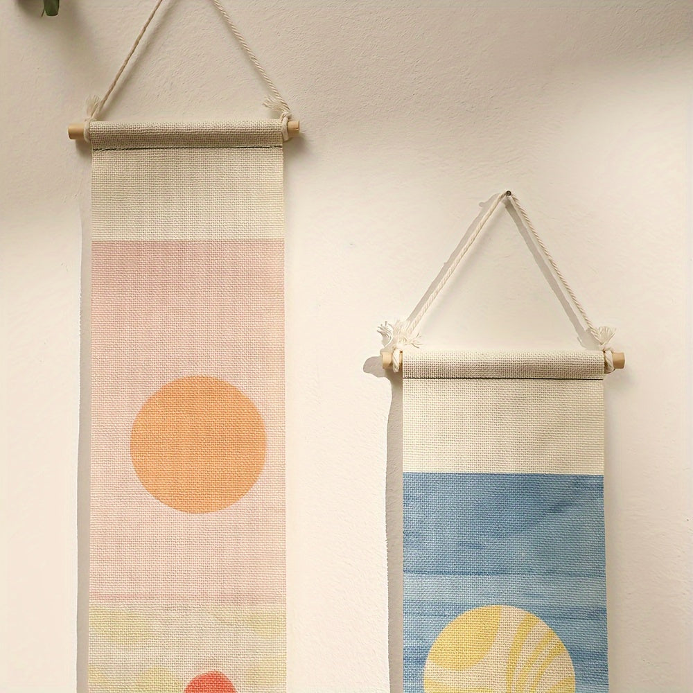 Bohemian Style Wall Hanging Tapestry with Fringe for Living Room Bedroom Bathroom